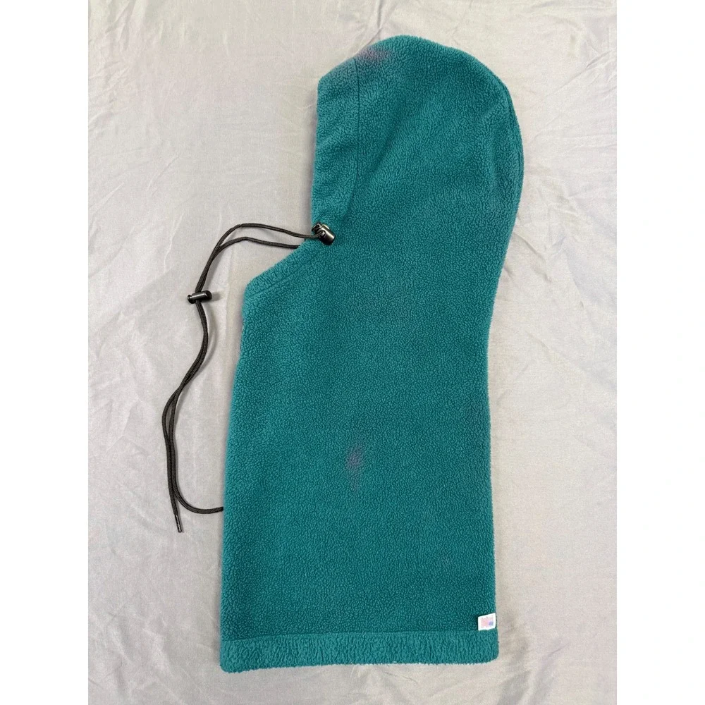 Head Sokz Fleece Balaclava Hood Teal Green Made in USA Adjustable Winter Mask